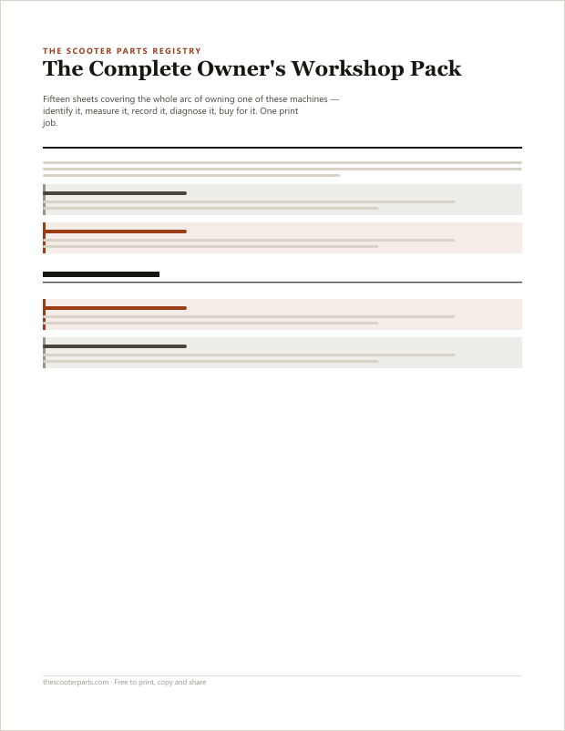 Preview of page one of The Complete Owner's Workshop Pack