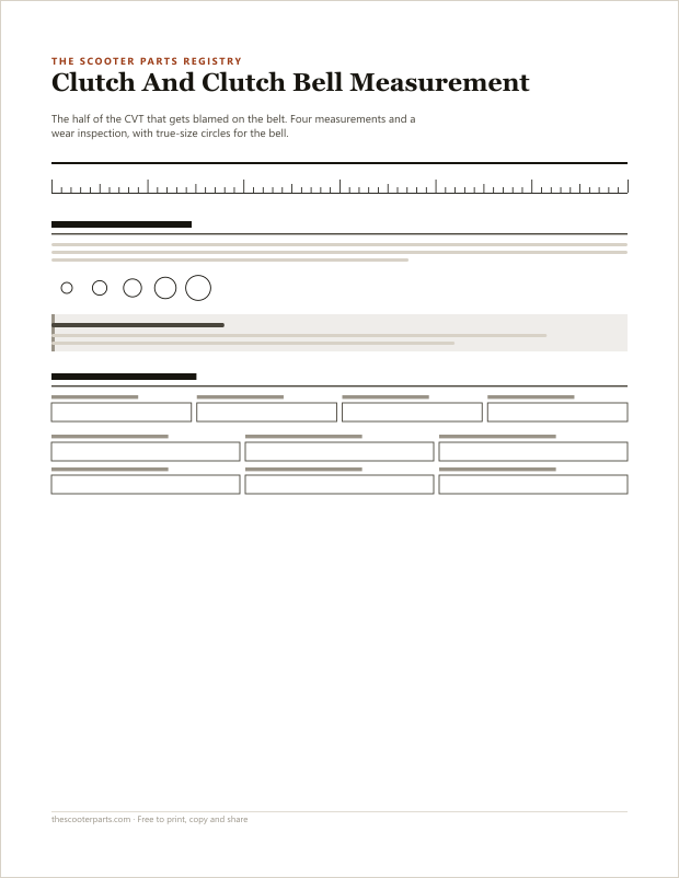 Preview of page one of Clutch And Clutch Bell Measurement