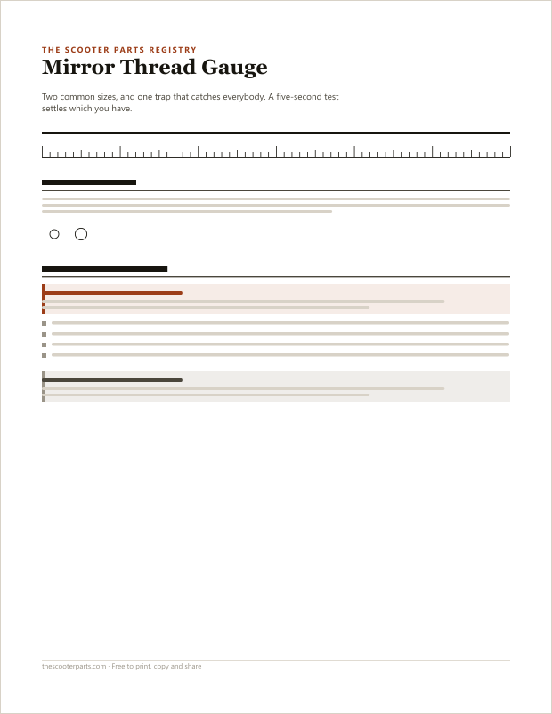 Preview of page one of Mirror Thread Gauge