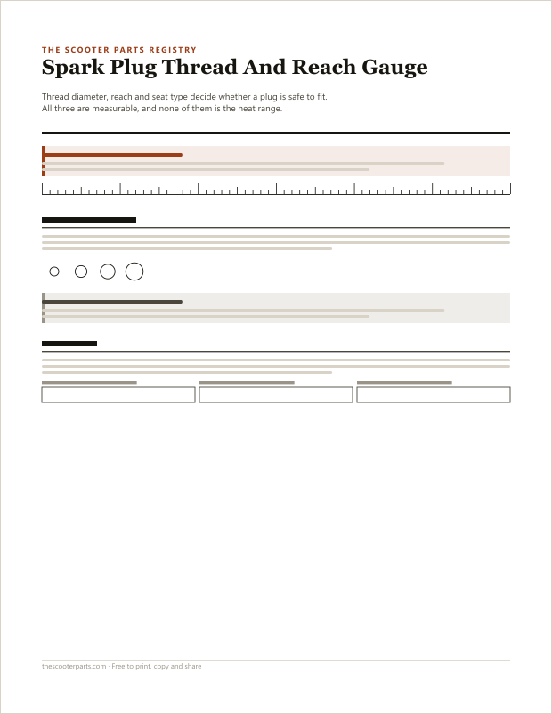 Preview of page one of Spark Plug Thread And Reach Gauge